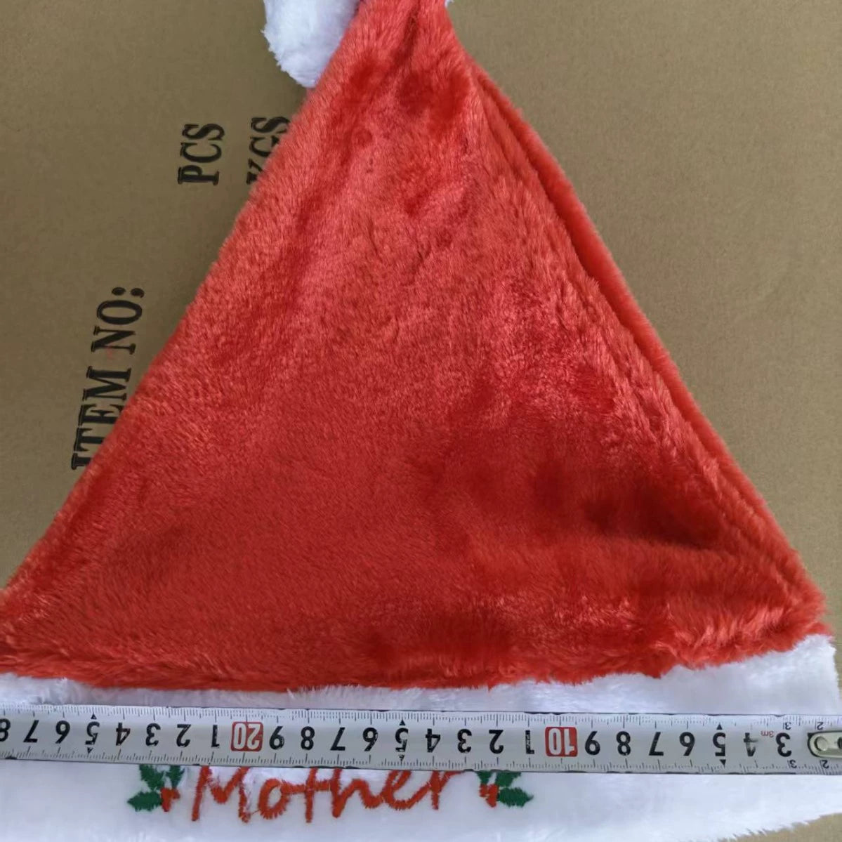 Family Matching Plush Santa Hats, Soft Holiday Costume Accessory for Mom Dad and Kids