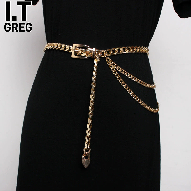 Women's Metal Waist Chain Dress Belt for Date Night Gift Party Everyday Wear Daytime Look Office Vacation
