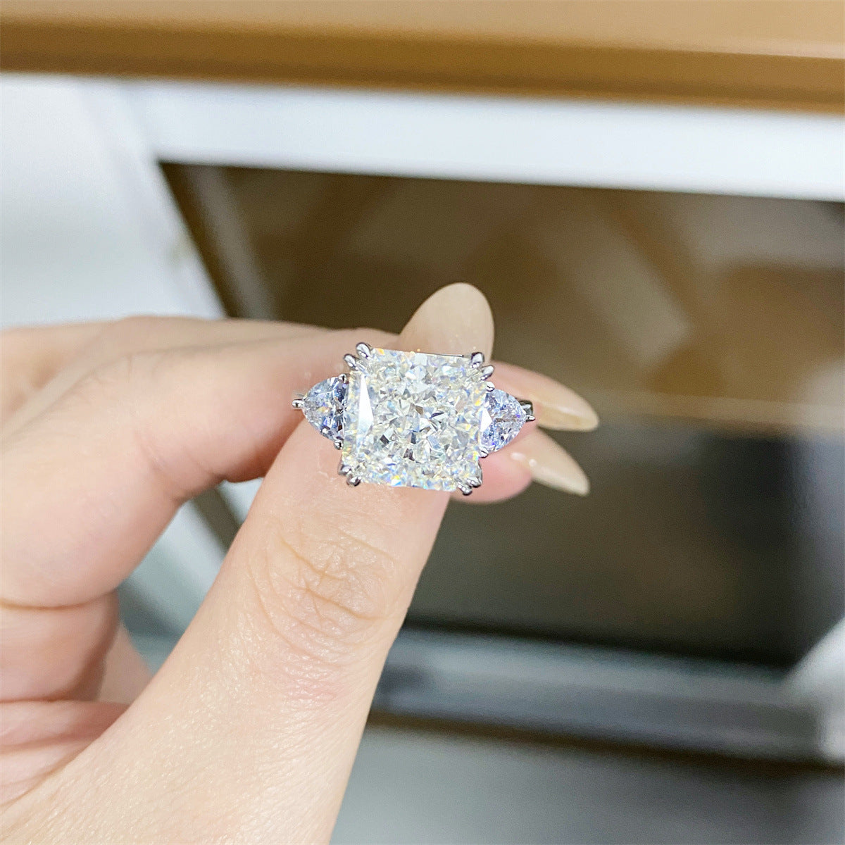 Cubic zirconia ring by Yoshan, detail view 9