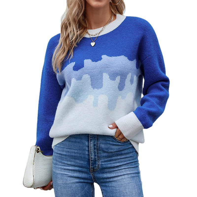 Women's Fall Winter Fuzzy Sweater Knit Pullover Top Office Everyday Lightweight Wear