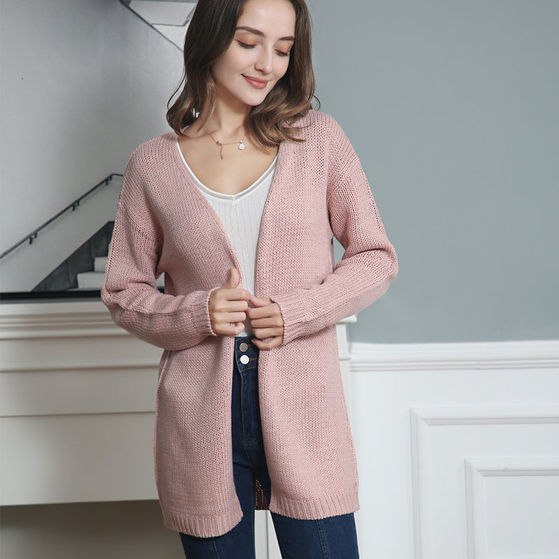 Women's Fall Winter Longline Oversized Midi Long Sleeve Sweater Knit Pullover Top