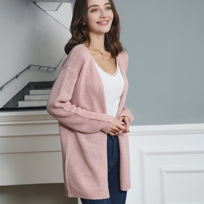 Women's Fall Winter Longline Oversized Midi Long Sleeve Sweater Knit Pullover Top
