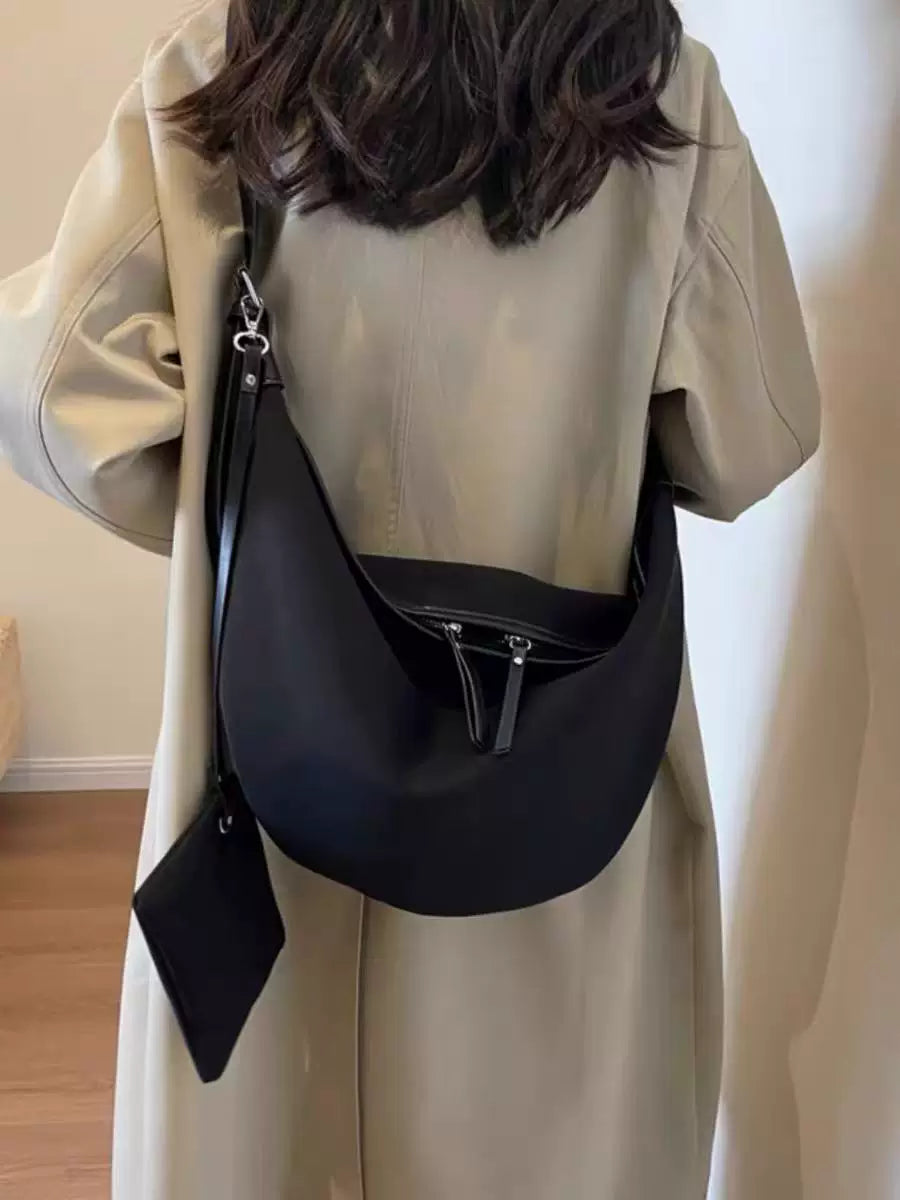 Women's Large-Capacity Canvas Dumpling Bag Crossbody Purse for Travel and Sightseeing Everyday Casual Streetwear Date Night Office