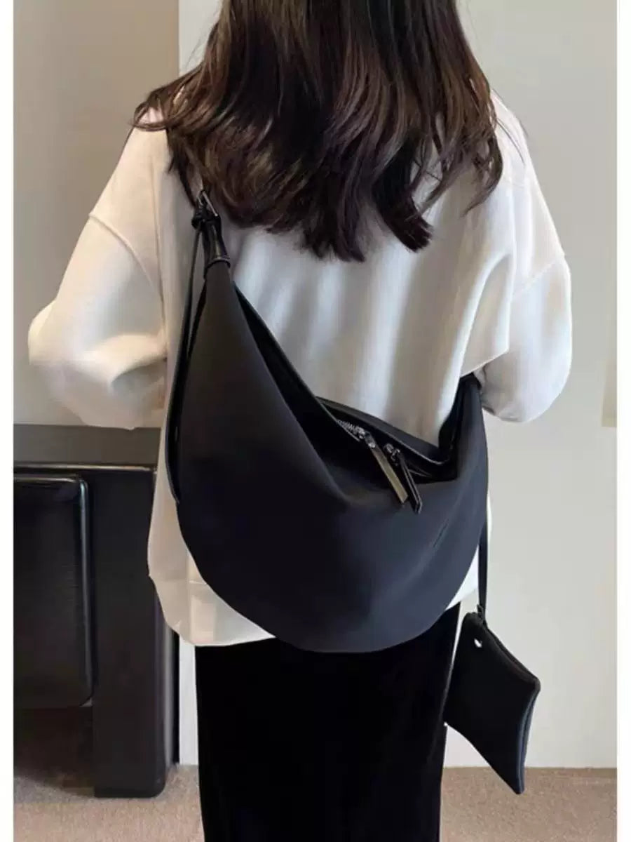 Women's Large-Capacity Canvas Dumpling Bag Crossbody Purse for Travel and Sightseeing Everyday Casual Streetwear Date Night Office