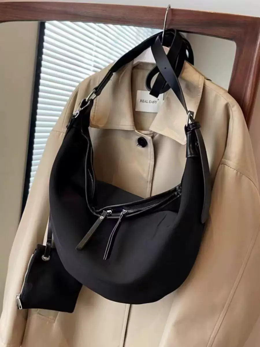 Women's Large-Capacity Canvas Dumpling Bag Crossbody Purse for Travel and Sightseeing Everyday Casual Streetwear Date Night Office