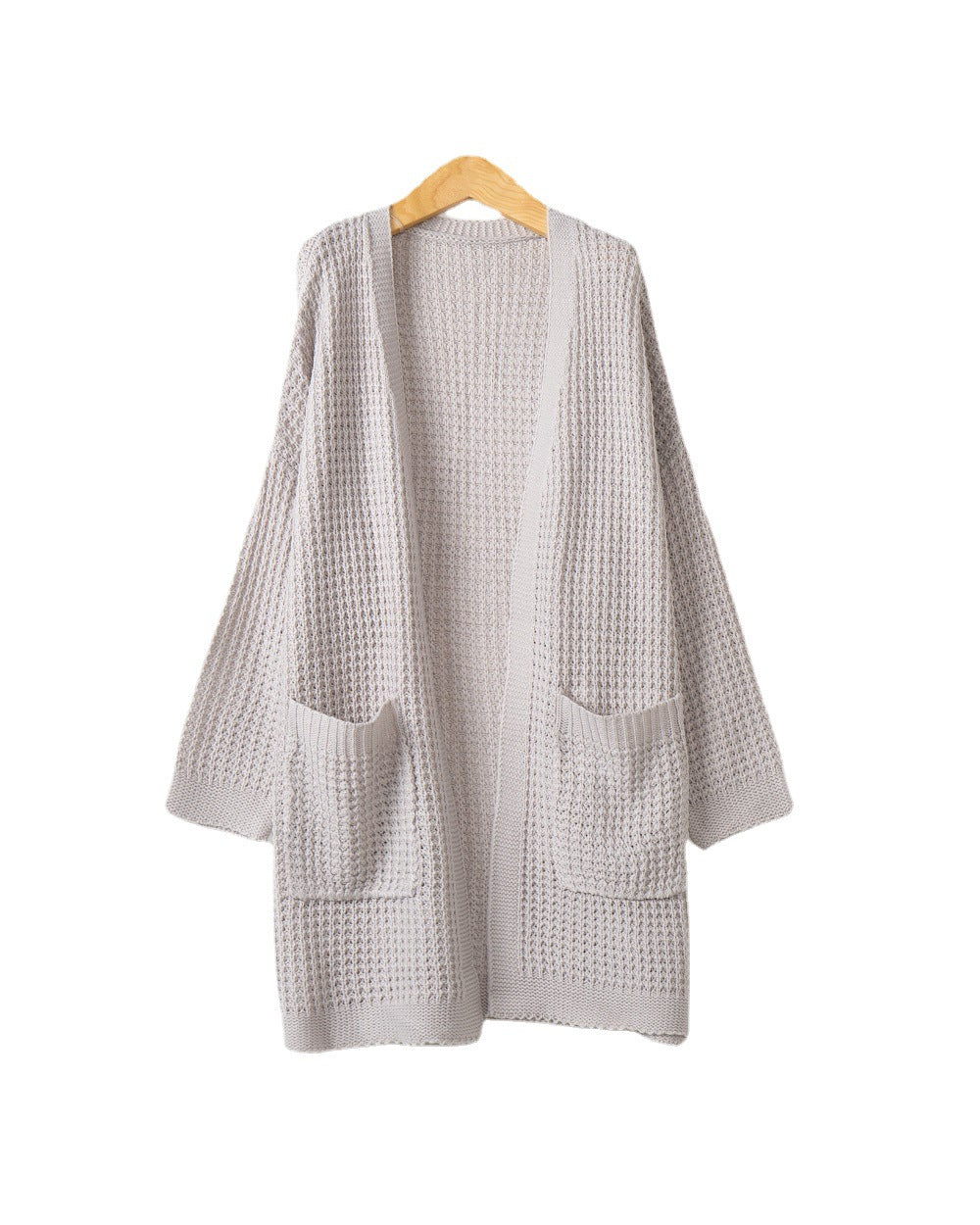 Women's Fall Winter Long Sleeve Cutout Knit Cardigan Open-front Sweater Office Everyday
