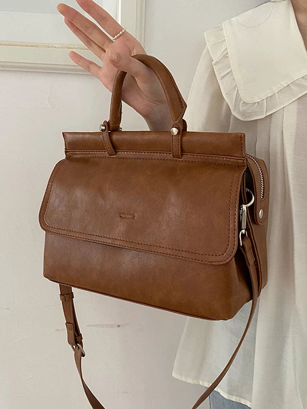 Large-Capacity Commuter Office Workwear Retro Messenger Bag Backpack for Gym and Travel School