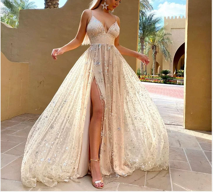 Women's Maxi Evening Dress Formal Midi Dress Black Tie Party Wedding Guest Cocktail