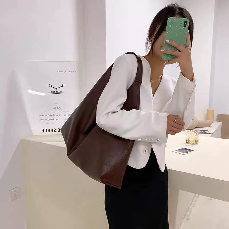 Women's Large-Capacity Fall Winter Office Workwear Relaxed Tote Bag Shoulder Crossbody Purse Work and Travel School