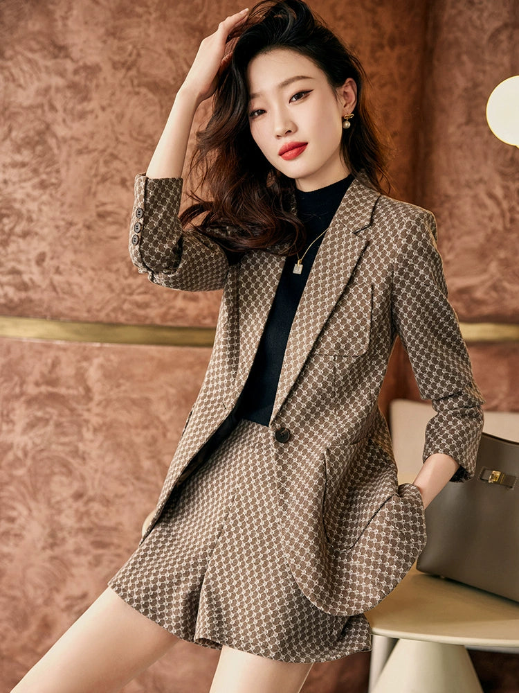 Women's Petite Korean-Style Casual Blazer Office Workwear Jacket Business Holiday Date Night Spring Fall