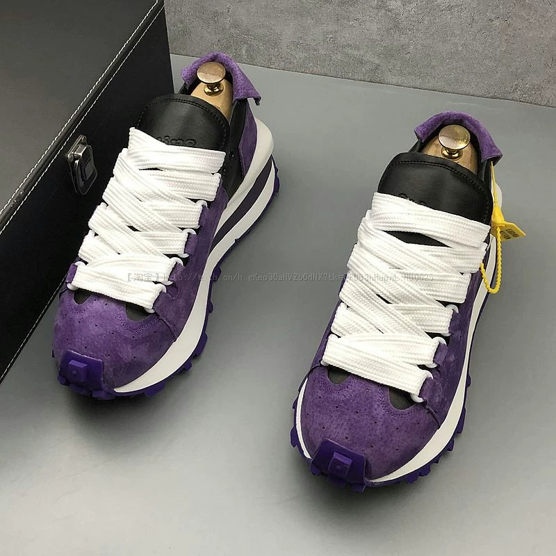 Purple / 38 Standard Leather Shoe Size