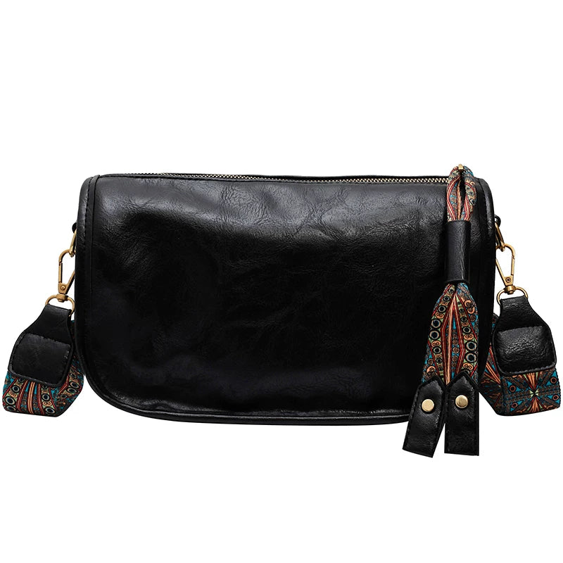 Women's Spring Summer Black Retro Pillow Bag Soft Shoulder Purse Work Travel Everyday Purse