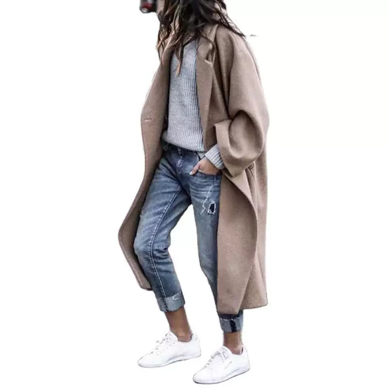 Women's Plus Size Winter Coat Fall Office Commute Wrap Trench Short Everyday Wear