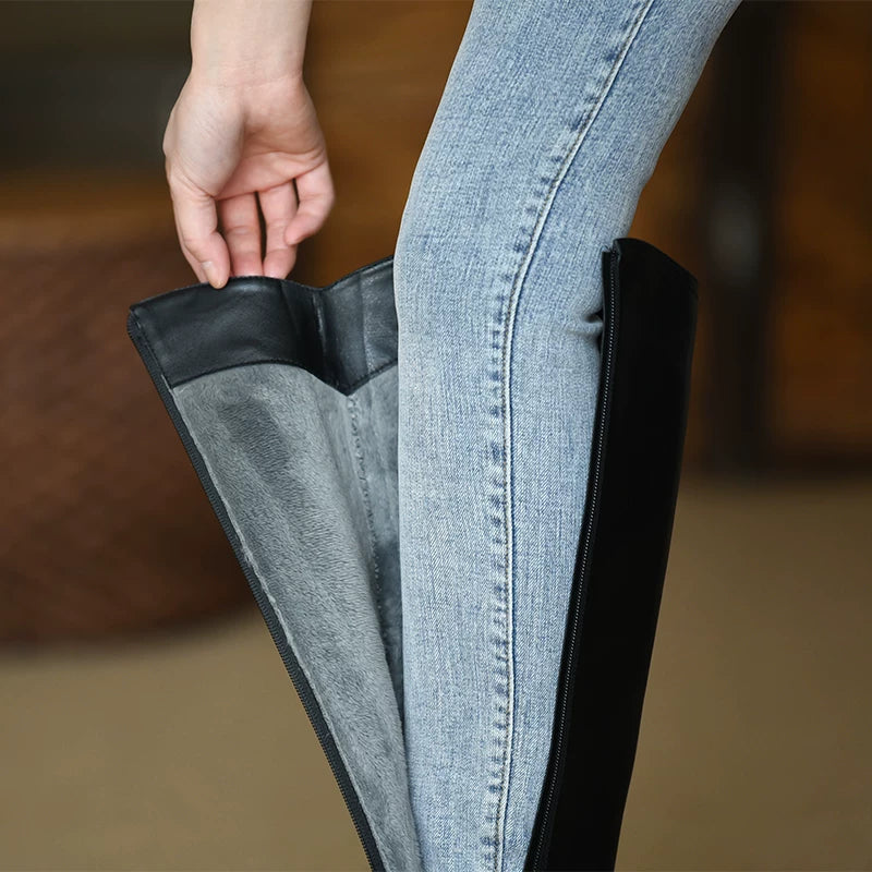 Women's Fall Winter Black Round Toe Block Heel High Heel Heels Pumps Wedding Guest Cocktail Party