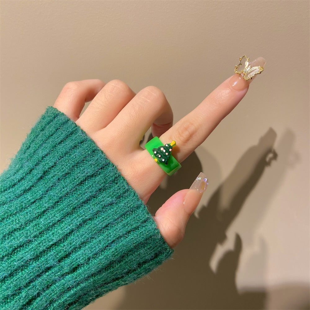 Christmas Ring Set, Santa, Reindeer and Christmas Tree Rings, 6-Piece or 20-Piece Assorted Holiday Party Favor Pack, Stocking Stuffers and Gift Exchange Present