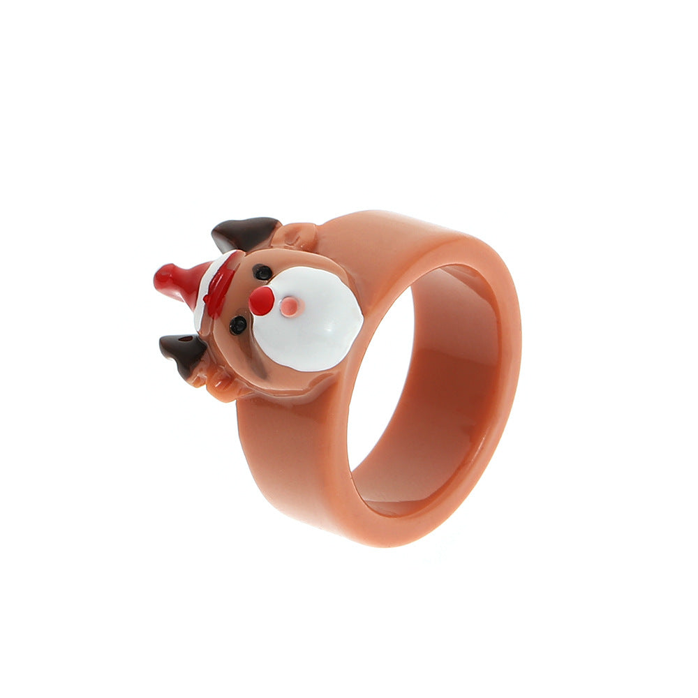Christmas Ring Set, Santa, Reindeer and Christmas Tree Rings, 6-Piece or 20-Piece Assorted Holiday Party Favor Pack, Stocking Stuffers and Gift Exchange Present
