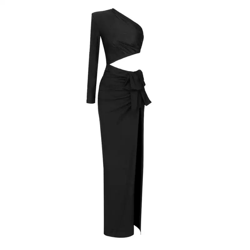 Women's Slit Bodycon Long Sleeve Cutout Designer Evening Dress Formal Midi Dress Party Dress Formal Party Wedding Guest Dress