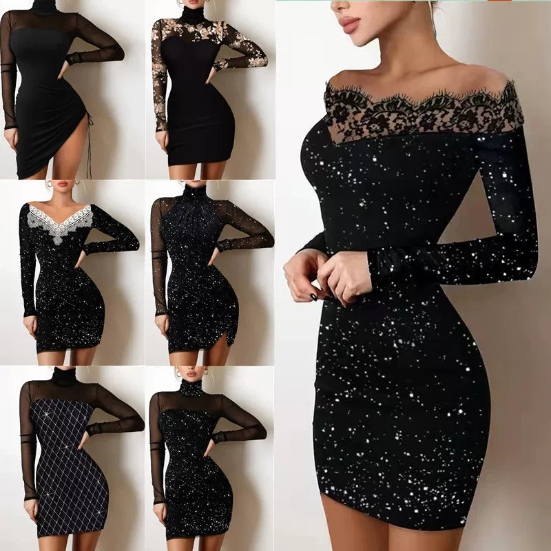 Women's Evening Dress Formal Midi Dress Black Tie Party Wedding Guest Cocktail Prom