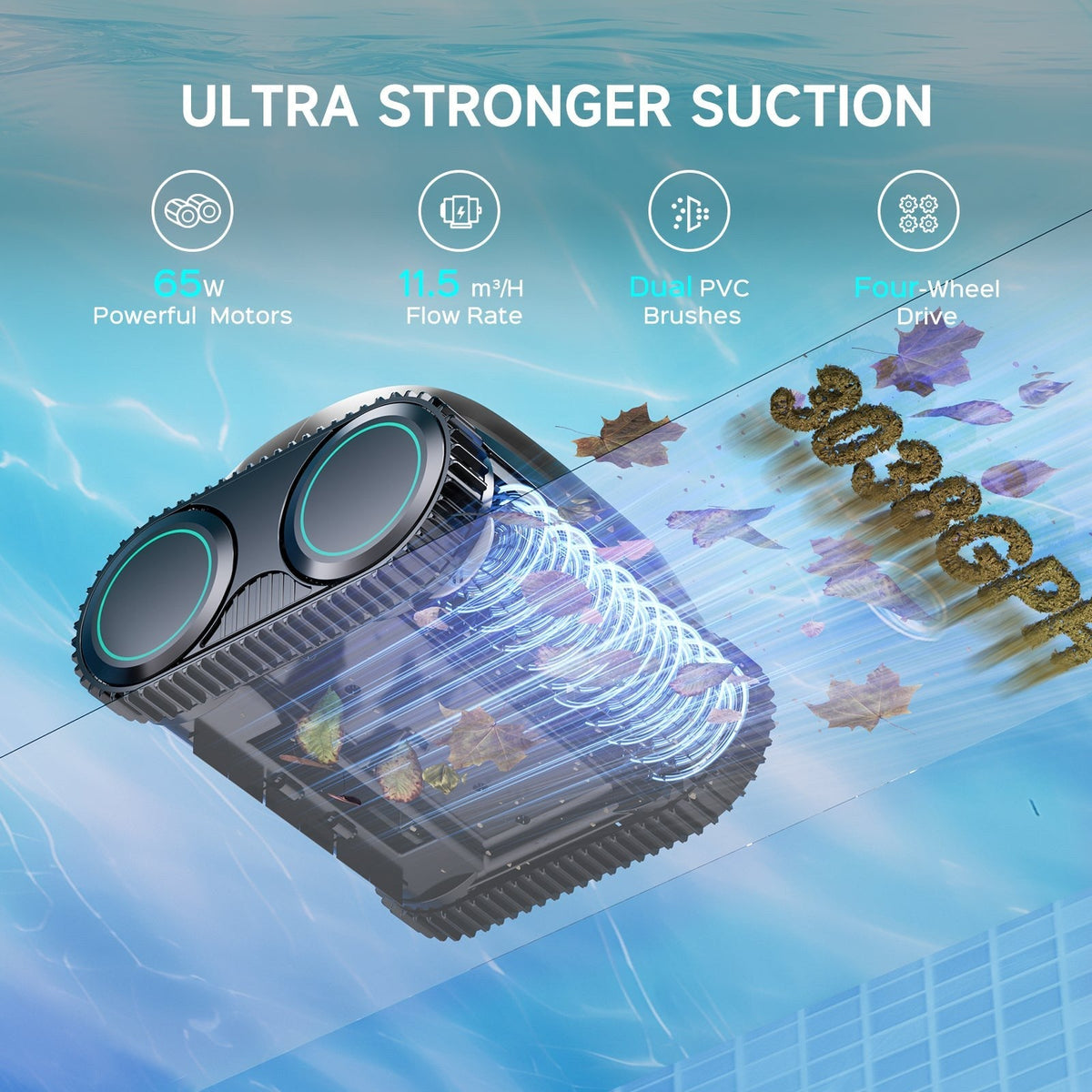 WYBOT C1 Robotic Pool Cleaner Gray for Inground and Above Ground Home Swimming Pools