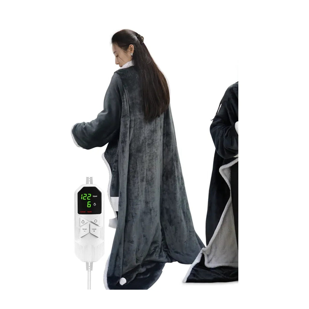 Mulan Wearable Electric Heated Throw Blanket with Temperature Controller for Winter Bedroom
