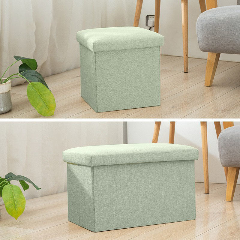 Bangku Ottoman Penyimpanan Linen Lipat | Pijakan Kaki Multifungsi Kotak Penyimpanan Sepatu, Kursi Entri Kubus & Persegi Panjang untuk Kamar Tidur Ruang Tamu