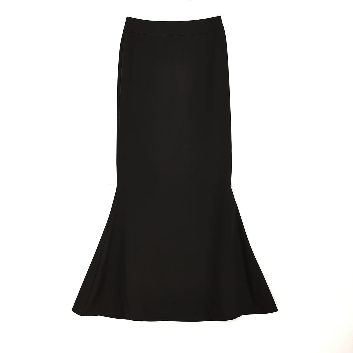 Women's Straight Black Longline Bodycon High-waist Slim-fit Skirt for Summer Outfits Office Weekend Slimming Everyday Date Night
