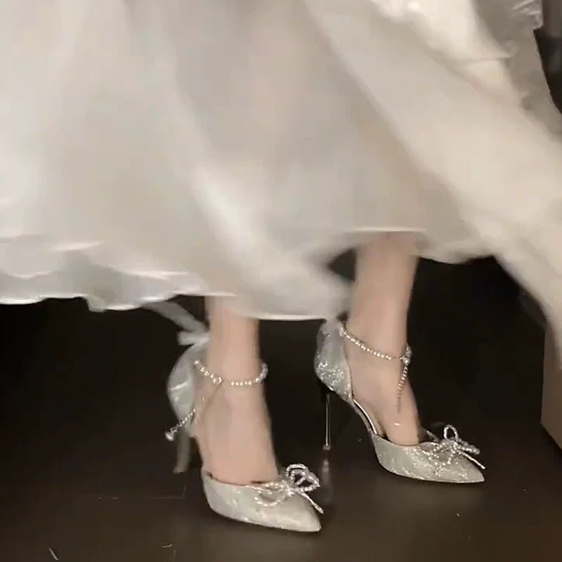 Silver - 6 cm - high heels photo