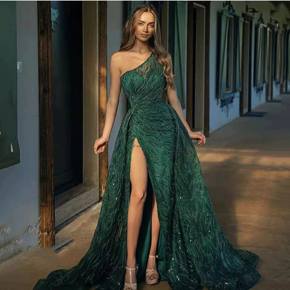 Women's Slit Maxi Evening Dress Formal Midi Dress Black Tie Party Wedding Guest Cocktail