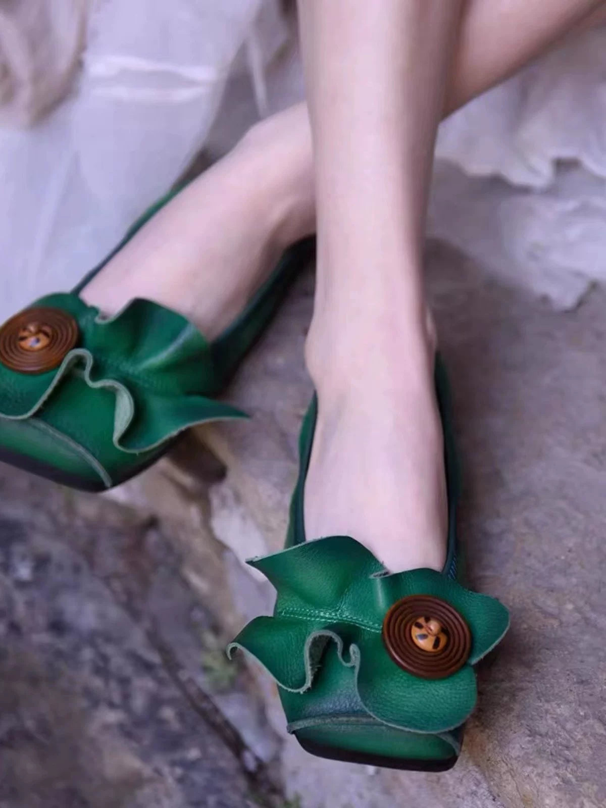 Leather Bow Pumps for Women