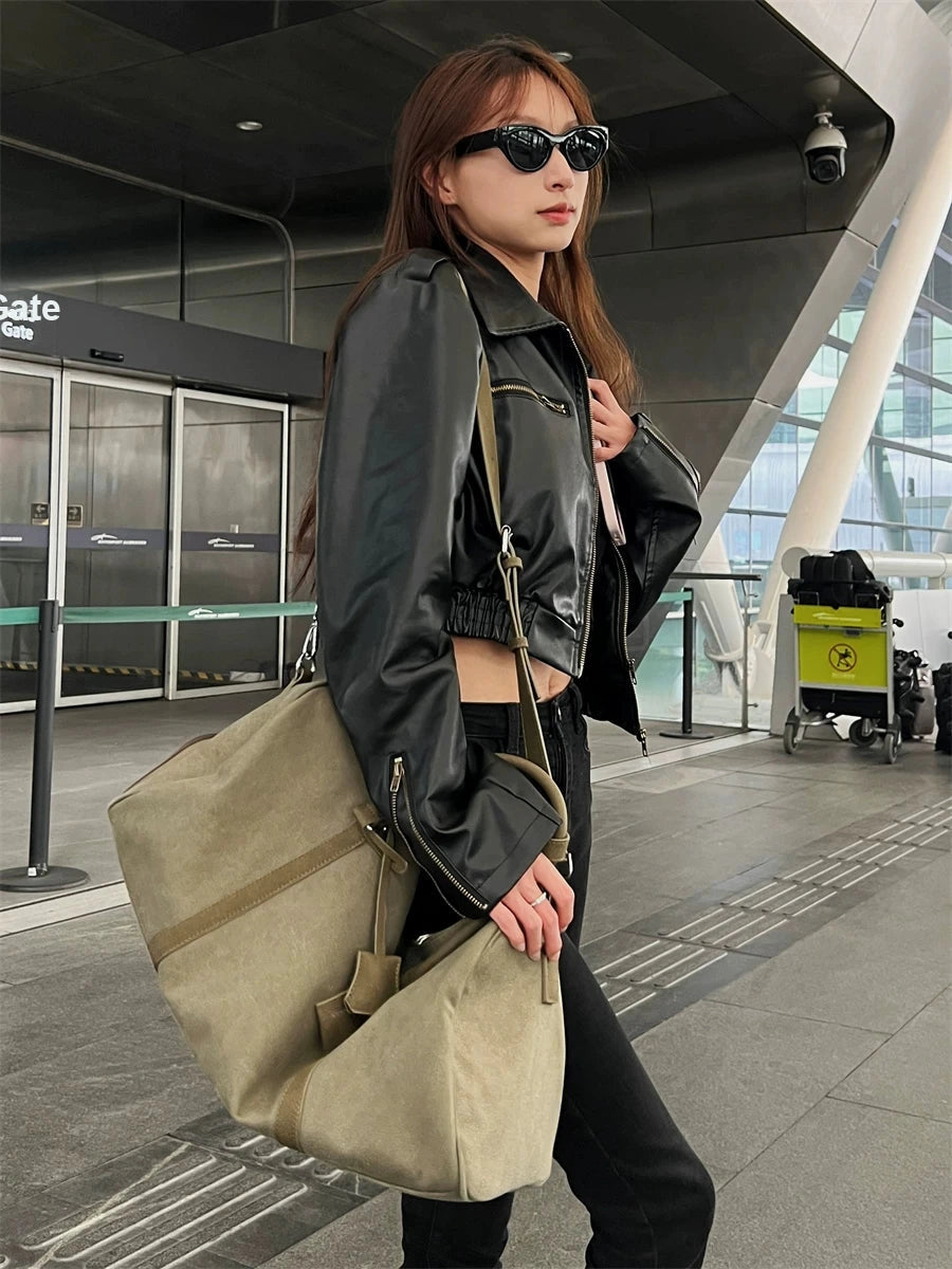 Women's Canvas Boston Bag Pillow Handbag Purse Work Travel Everyday Purse Everyday Fashion Style for Women