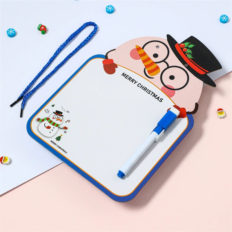 Kids Double-Sided Christmas Drawing Board, Erasable Holiday Gift and Creative Learning Toy
