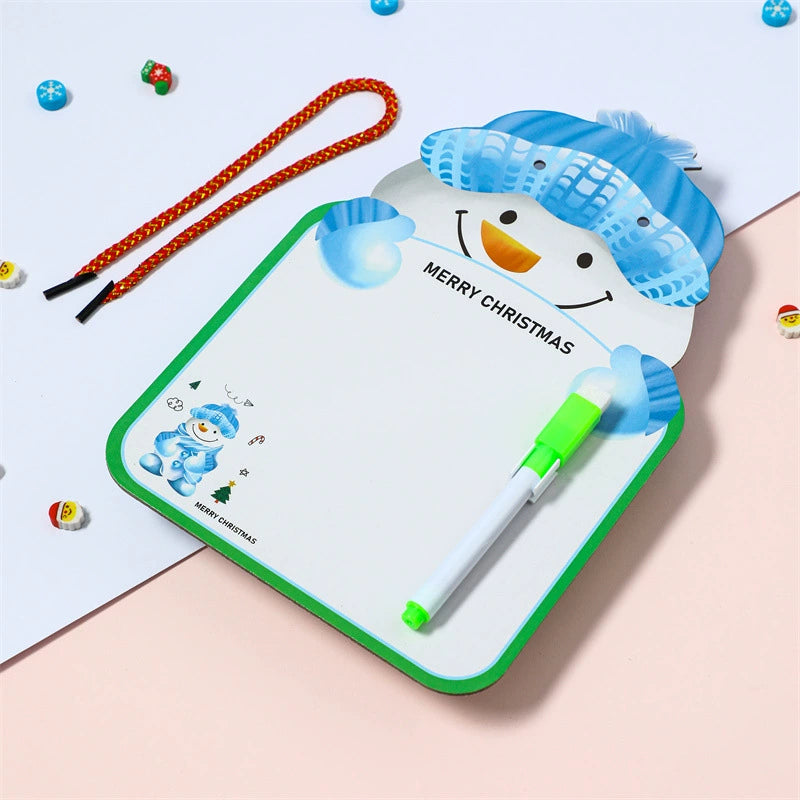 Kids Double-Sided Christmas Drawing Board, Erasable Holiday Gift and Creative Learning Toy