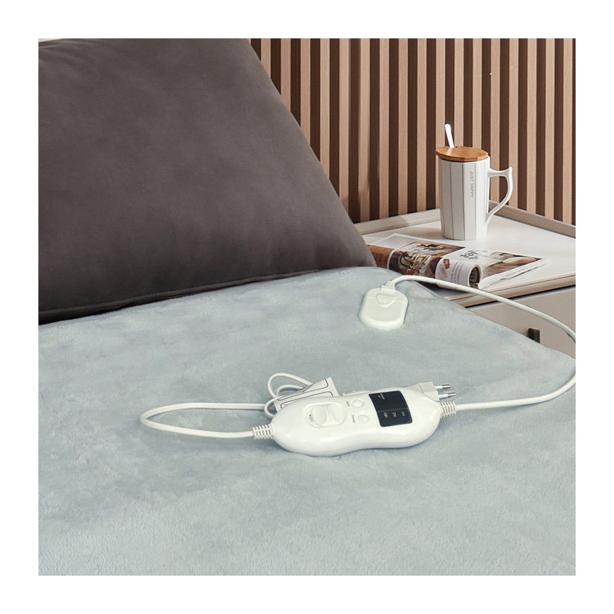 Wangfeng UB113A-D-S13 Double-Sided Flannel Heated Blanket with Temperature Controller for Winter Bedroom