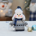 Blue Skiing Snowman Swing Decor, Cute Holiday Tabletop Figurine for Shelf Fireplace and Gift Display