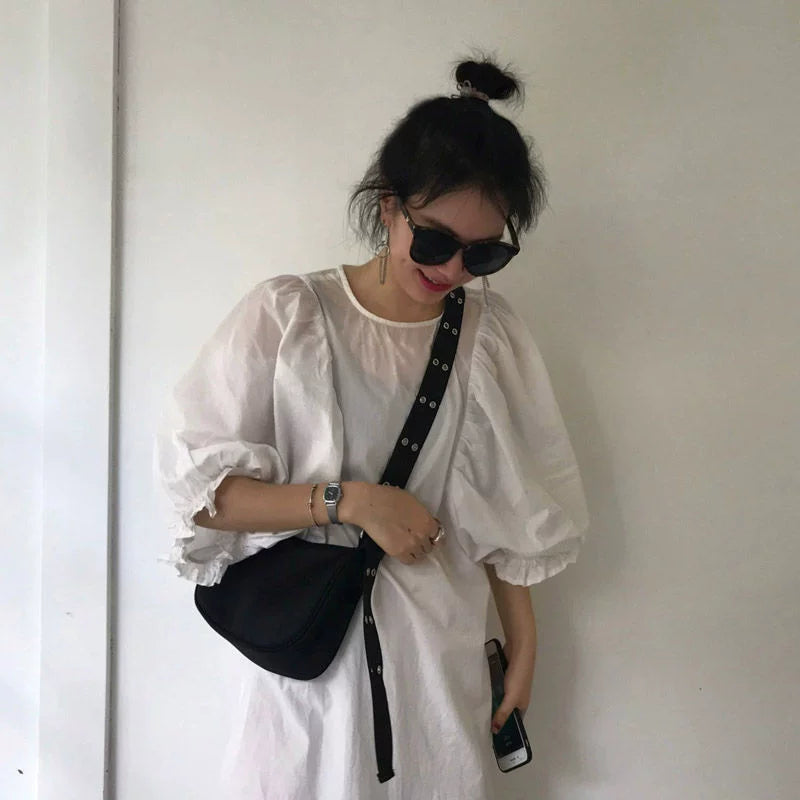 Women's Nylon Oxford Canvas Casual Dumpling Bag Crossbody Purse for Travel and Sightseeing Everyday Streetwear Date Night Office