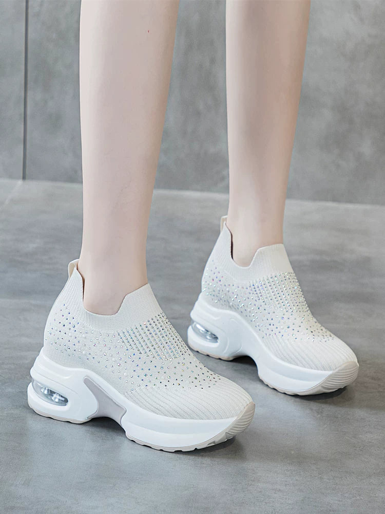 Hidden Lift Chunky Sole Pumps for Women