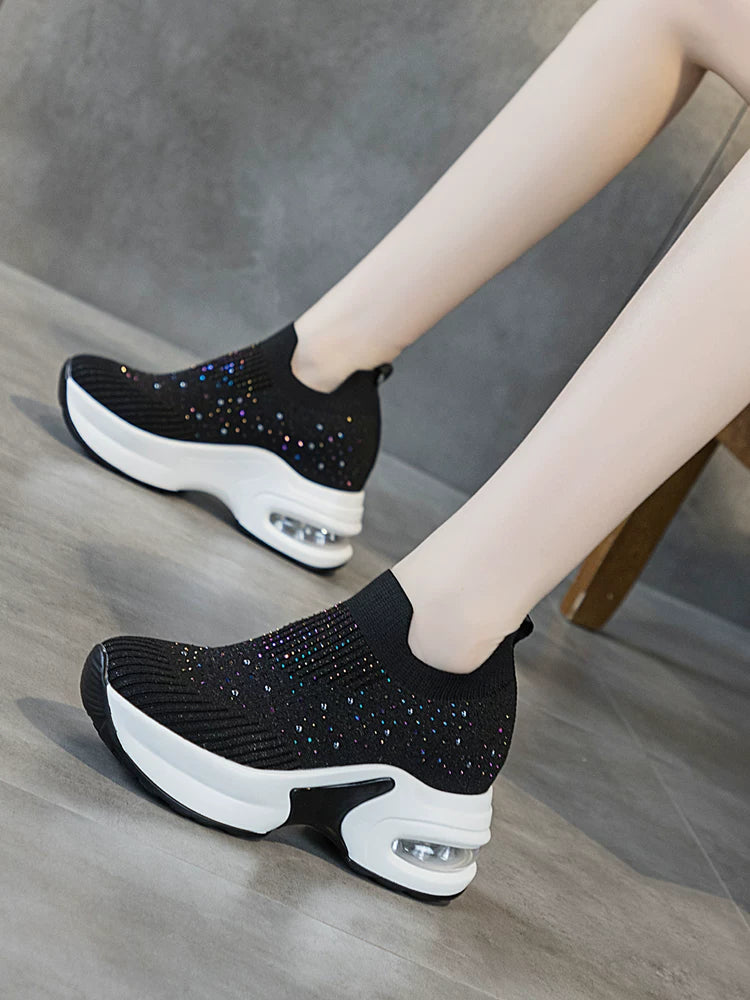 Hidden Lift Chunky Sole Pumps for Women