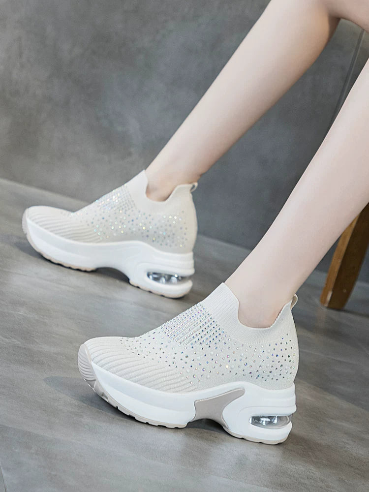 Hidden Lift Chunky Sole Pumps for Women