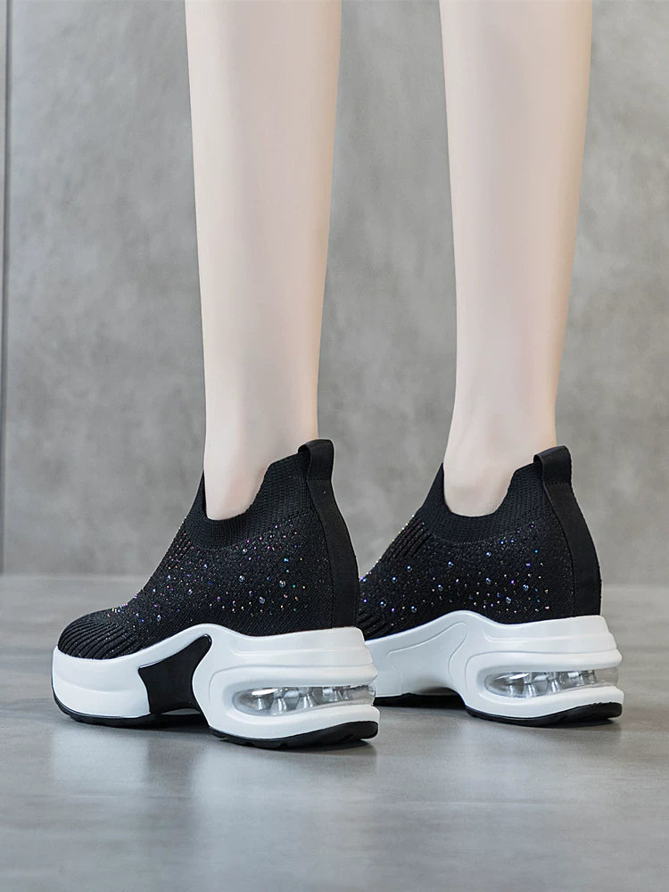 Hidden Lift Chunky Sole Pumps for Women
