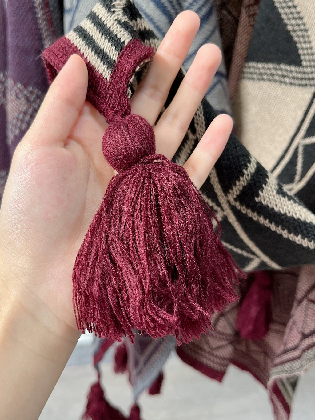 Women's Ethnic Fall Winter Knit Shawl for Office and Travel Evening Gift Everyday Wear Holiday Gift