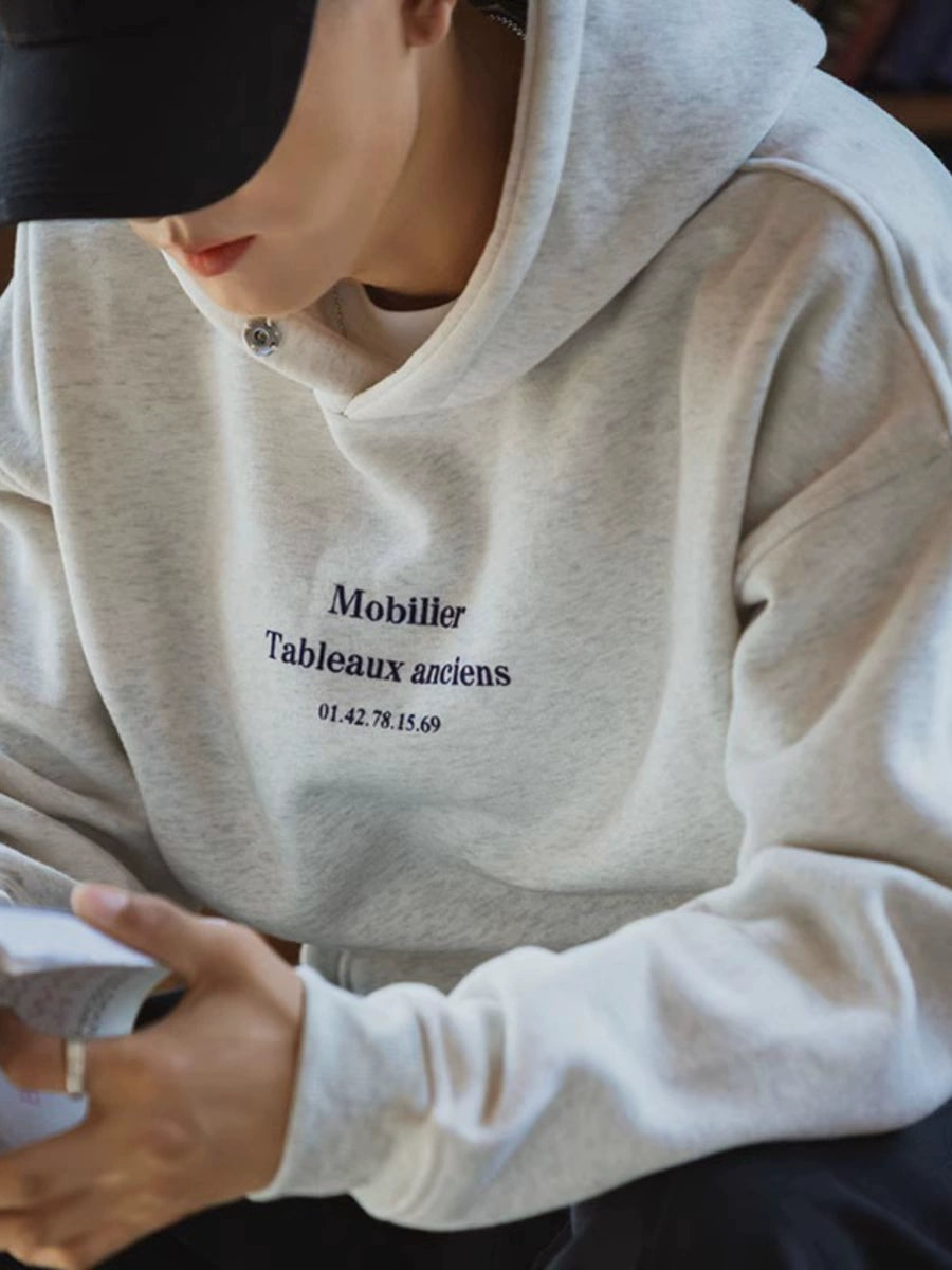 Men's Cotton Oversized Casual Hoodie Sweatshirt for Layering in Spring Streetwear Fall Travel and Weekend Everyday