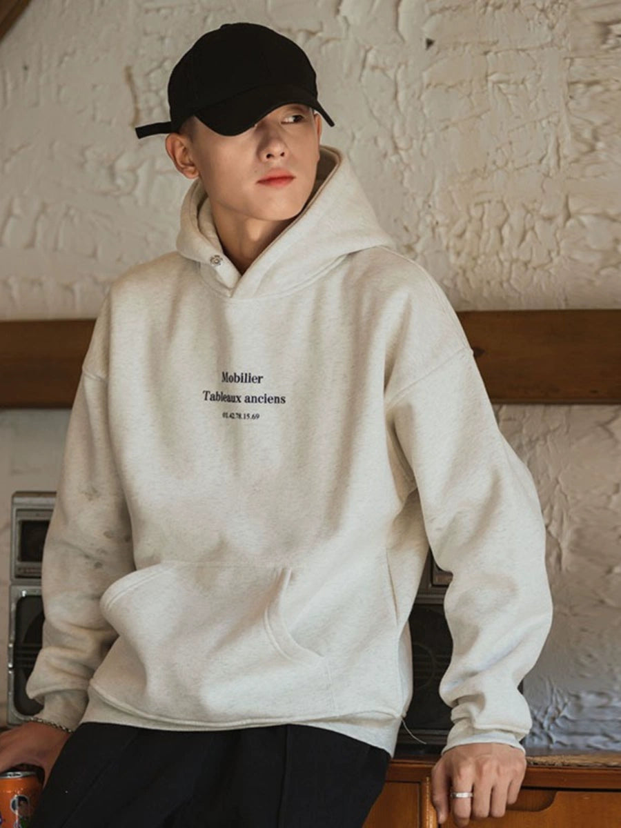 Men's Cotton Oversized Casual Hoodie Sweatshirt for Layering in Spring Streetwear Fall Travel and Weekend Everyday