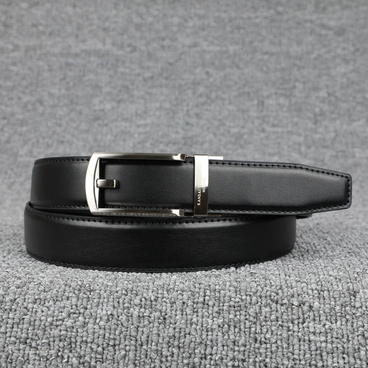 Women's Automatic Buckle Black Leather Waist Belt for Date Night Gift Party Designer Office Everyday