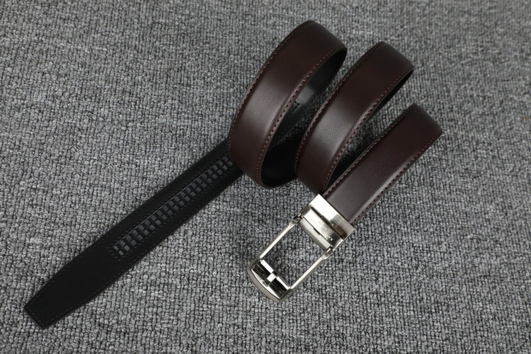 Women's Automatic Buckle Black Leather Waist Belt for Date Night Gift Party Designer Office Everyday