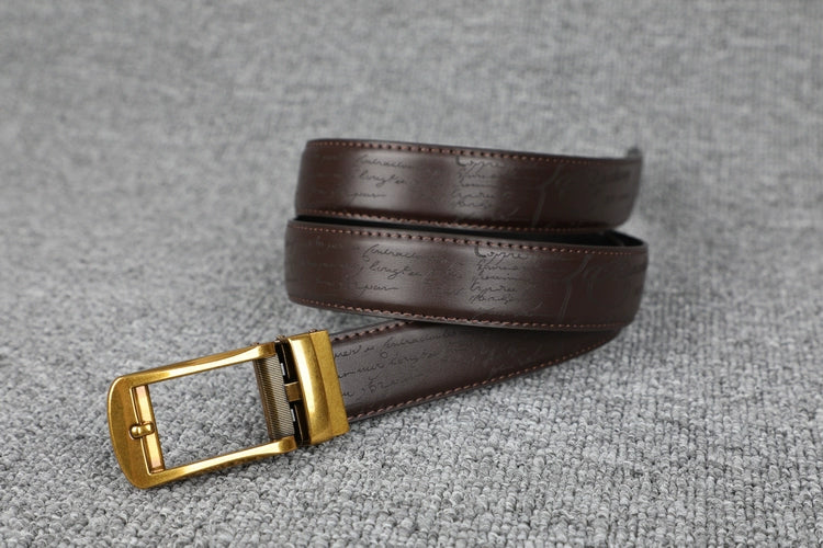 Women's Pin Buckle Automatic Laser-cut Leather Waist Belt for Date Night Gift Party Designer Office Everyday