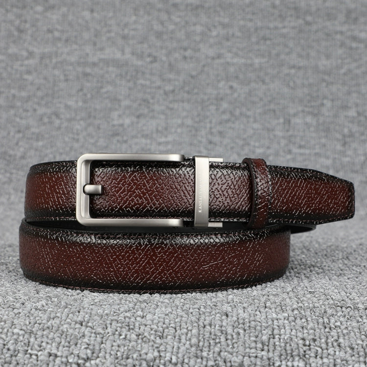 Women's Automatic Buckle Embossed Leather Casual Waist Belt for Date Night Gift Party Versatile Designer Office Everyday