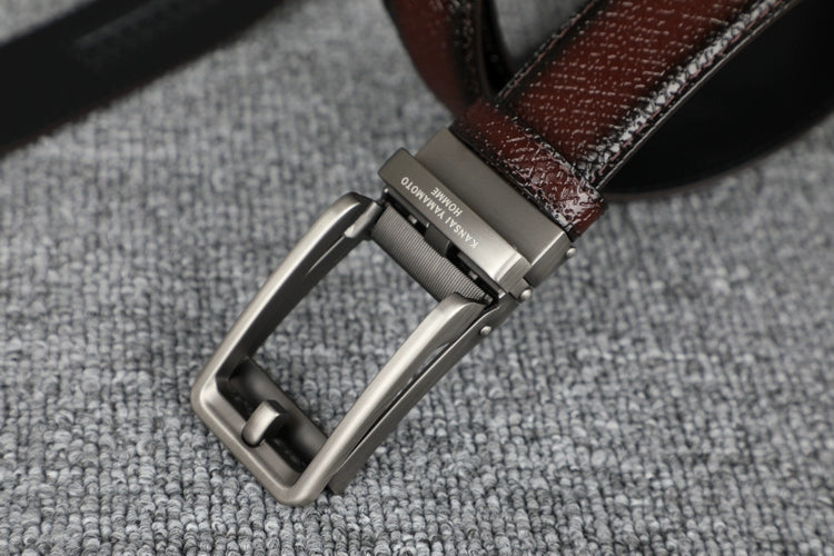 Women's Automatic Buckle Embossed Leather Casual Waist Belt for Date Night Gift Party Versatile Designer Office Everyday