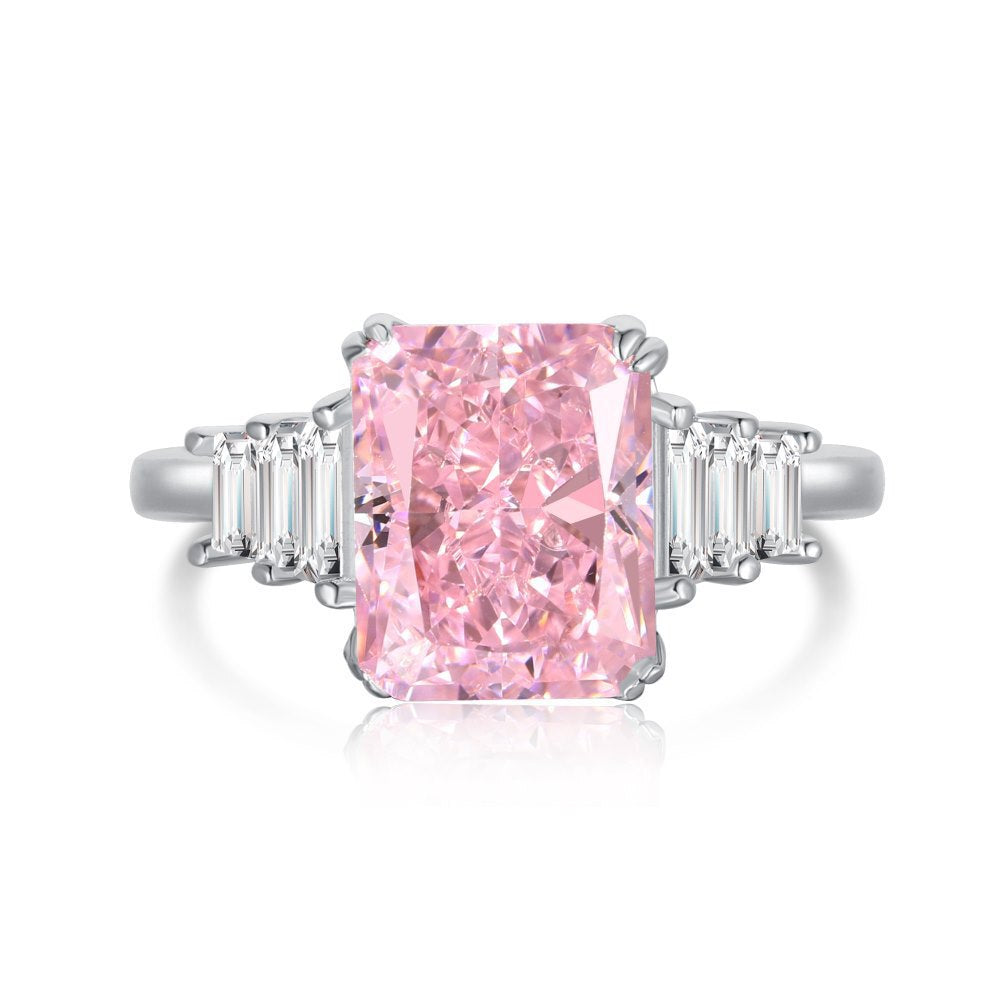 Cubic zirconia French-inspired ring by Yoshan, detail view 5