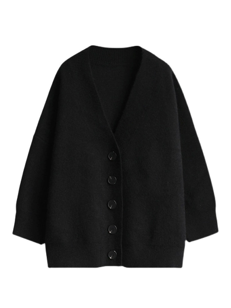 Women's Knit Black Plus Size Oversized Slim-fit Hoodie Cardigan Open-front Sweatshirt Jacket for Office Outfits Fall Spring Travel Slimming Everyday Date Night