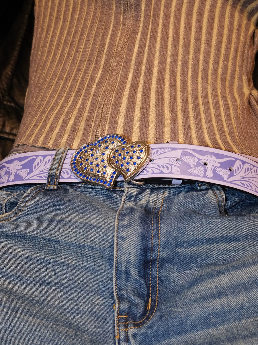 Women's Y2k Subculture Streetwear Embossed Heart Hip-hop Waist Belt Gift Designer